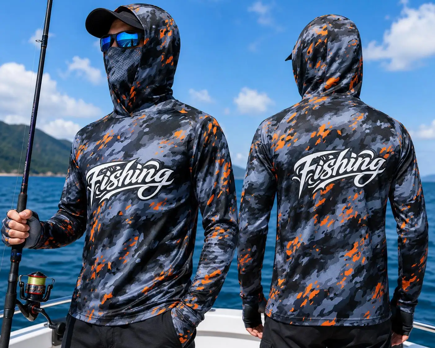 Fishing Shirt Uv Protection - Erkek Balıkçı Kapüşonlu Gömlek UPF50 Güneş